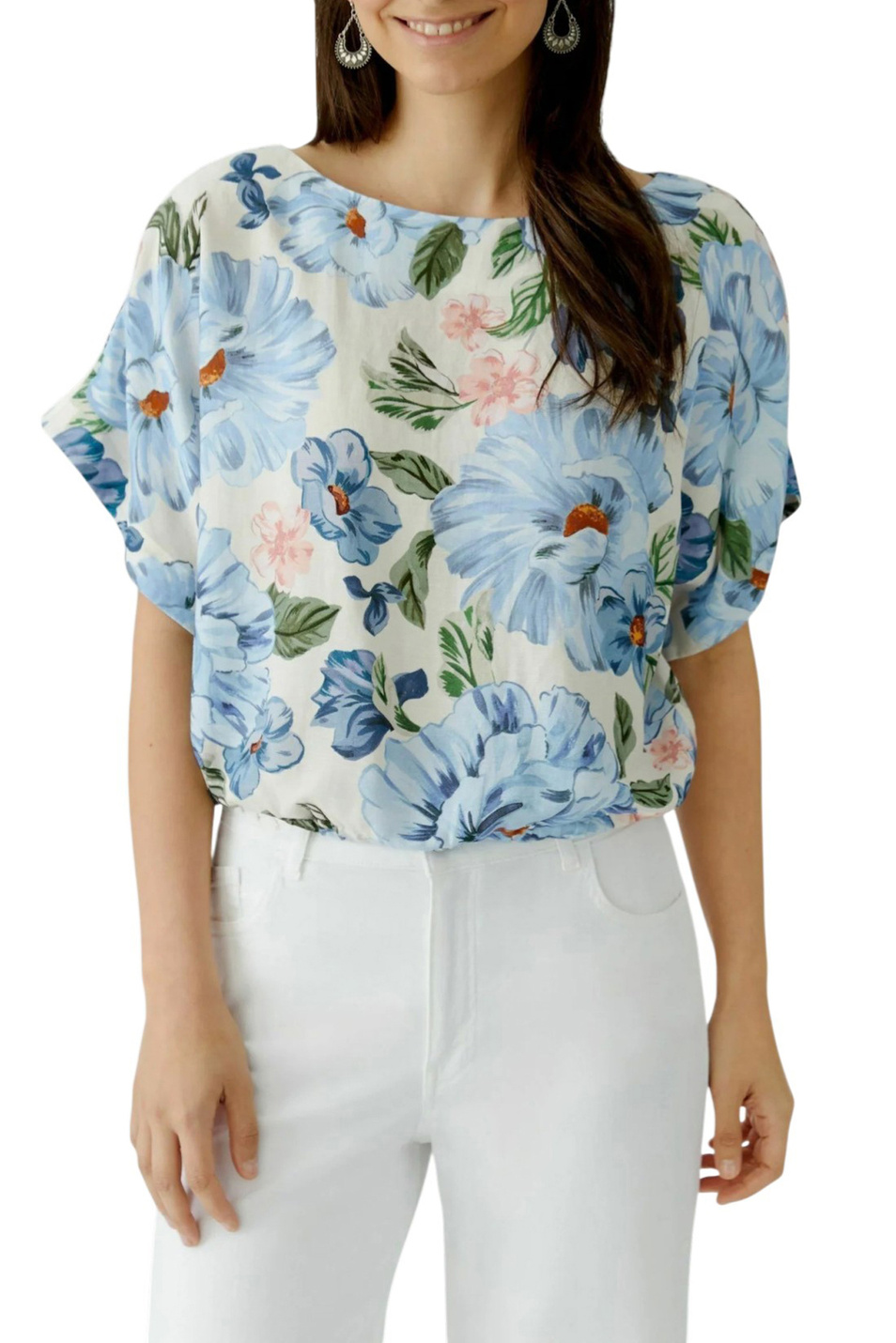 Женский OUI Блузка с цветочным принтом (цвет ), артикул 97238 | Фото 4
