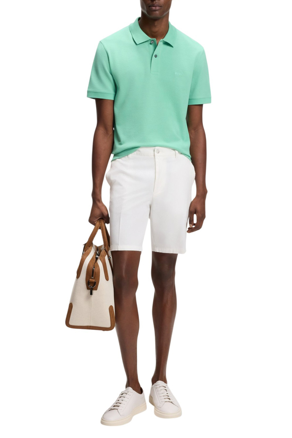 Мужской BOSS Шорты H-Kane из хлопка (цвет ), артикул 50555235 | Фото 2