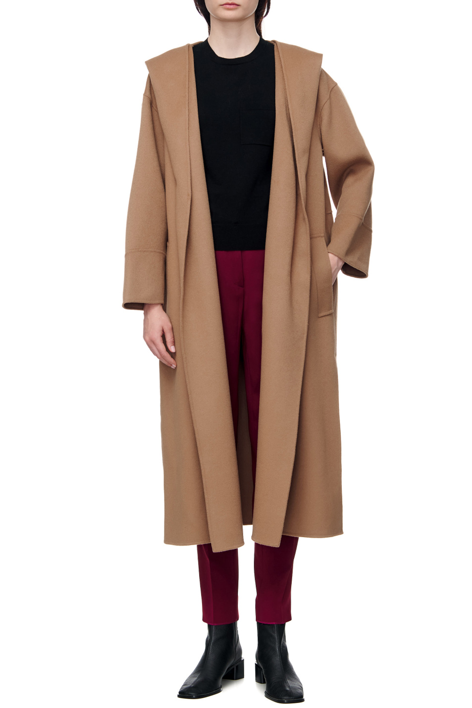 Пальто-халат WINTER с капюшоном|Основной цвет:Коричневый Женский Max Mara Пальто-халат WINTER с капюшоном (цвет ), артикул 90160529 | Фото 4