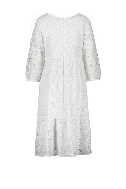 Однотонное платье с перфорацией|Основной цвет:Белый|Артикул:180006-11016 | Фото 2
