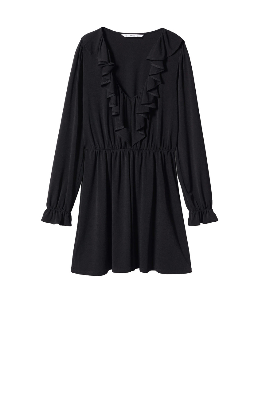 Платье MOSSITO с оборками|Основной цвет:Черный|Артикул:47084015 | Фото 1