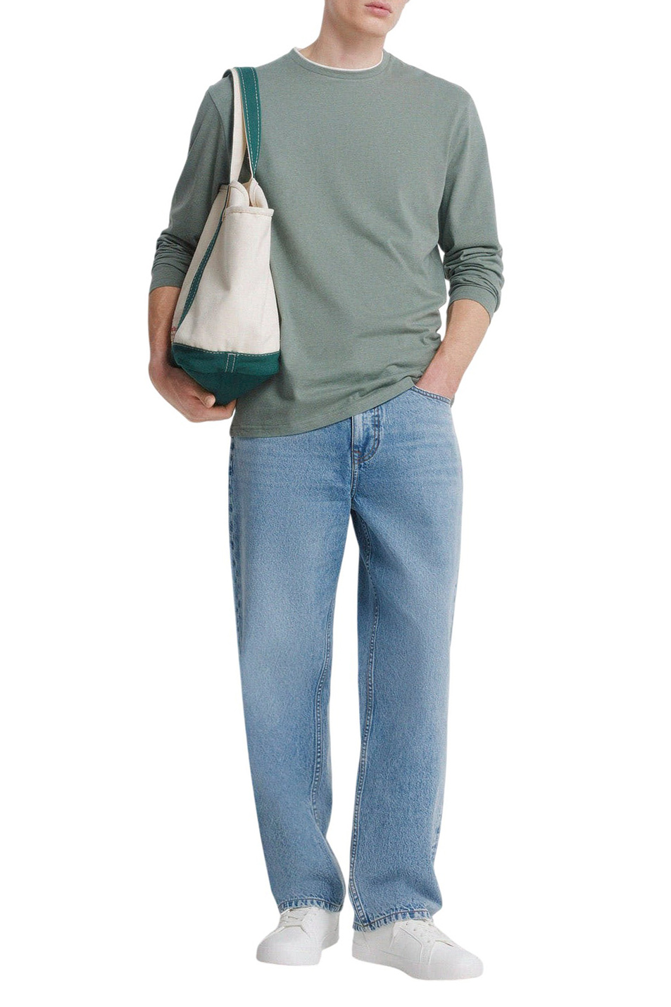 Мужской Springfield Лонгслив из смесового хлопка (цвет ), артикул 0223734 | Фото 2