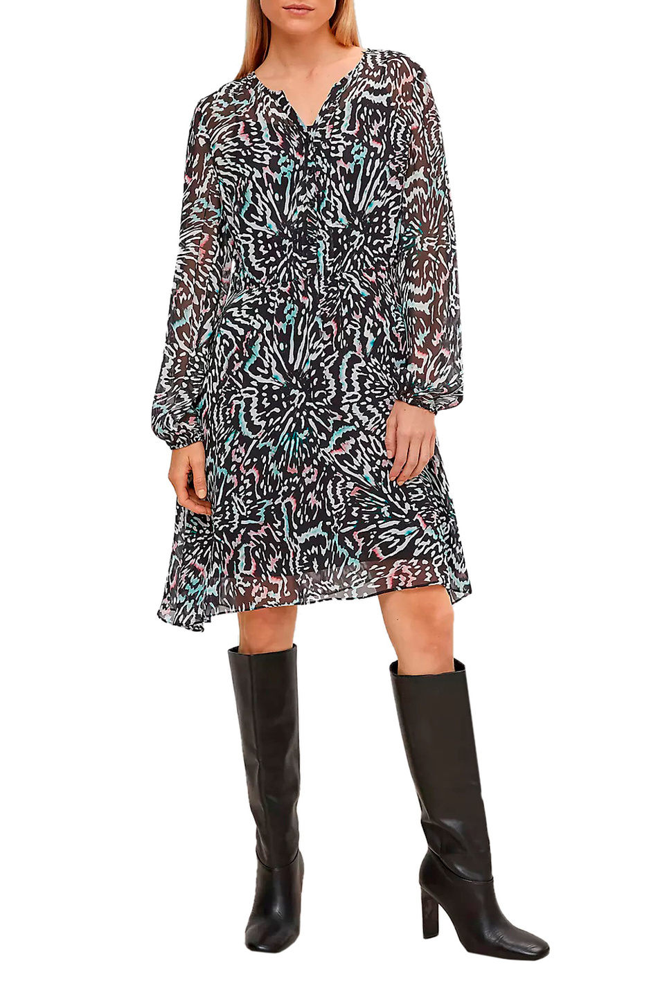 Comma Платье из вискозы с принтом (цвет ), артикул 2123398 | Фото 2