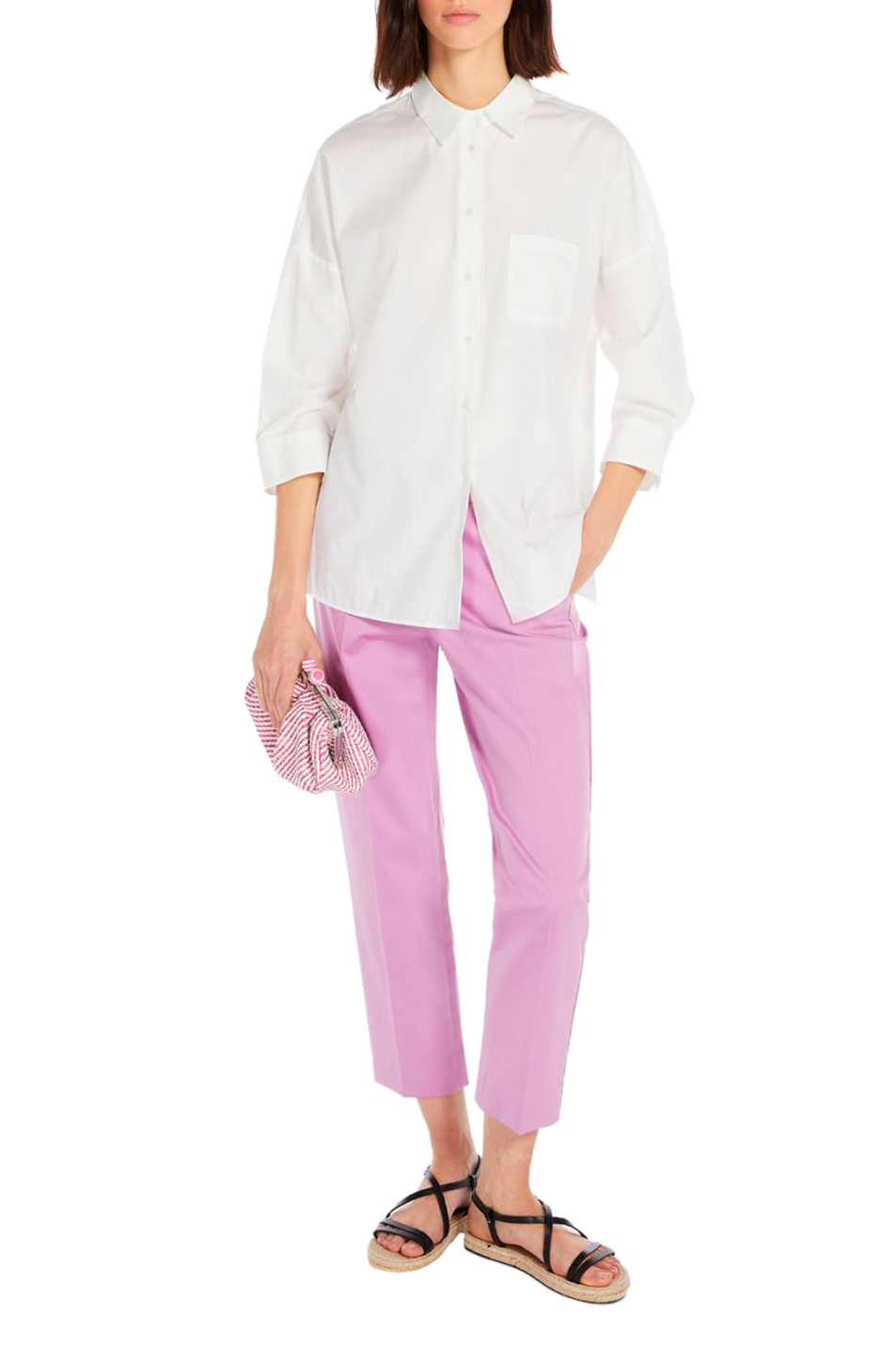 Женский Weekend Max Mara Рубашка VENUS из натурального хлопка с рукавами 3/4 (цвет белый), артикул 2351111531 | Фото 2