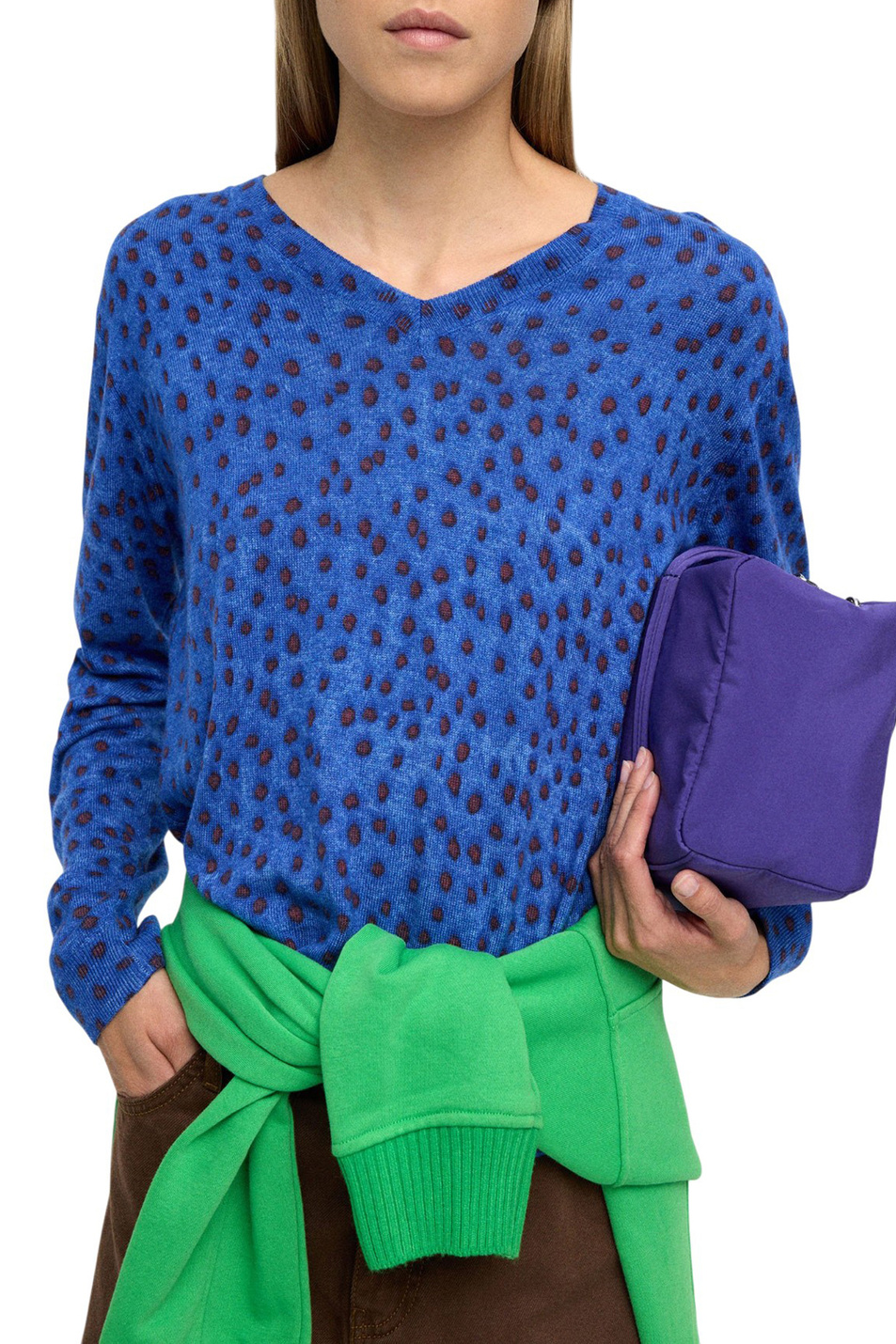 Джемпер с принтом|Основной цвет:Синий Женский Parfois Джемпер с принтом (цвет ), артикул 238083 | Фото 3