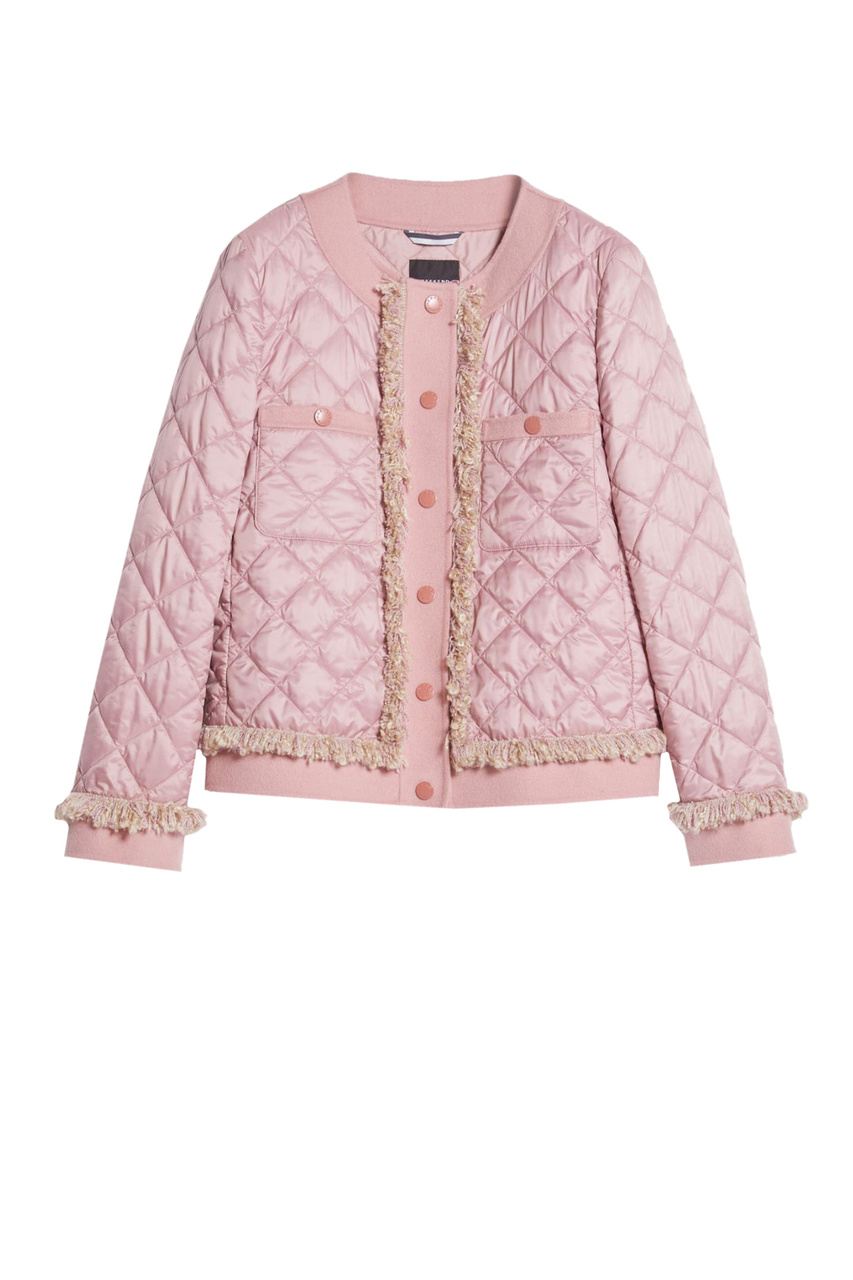 Куртка стеганая FERRO с бахромой|Основной цвет:Розовый|Артикул:2354810137 | Фото 1
