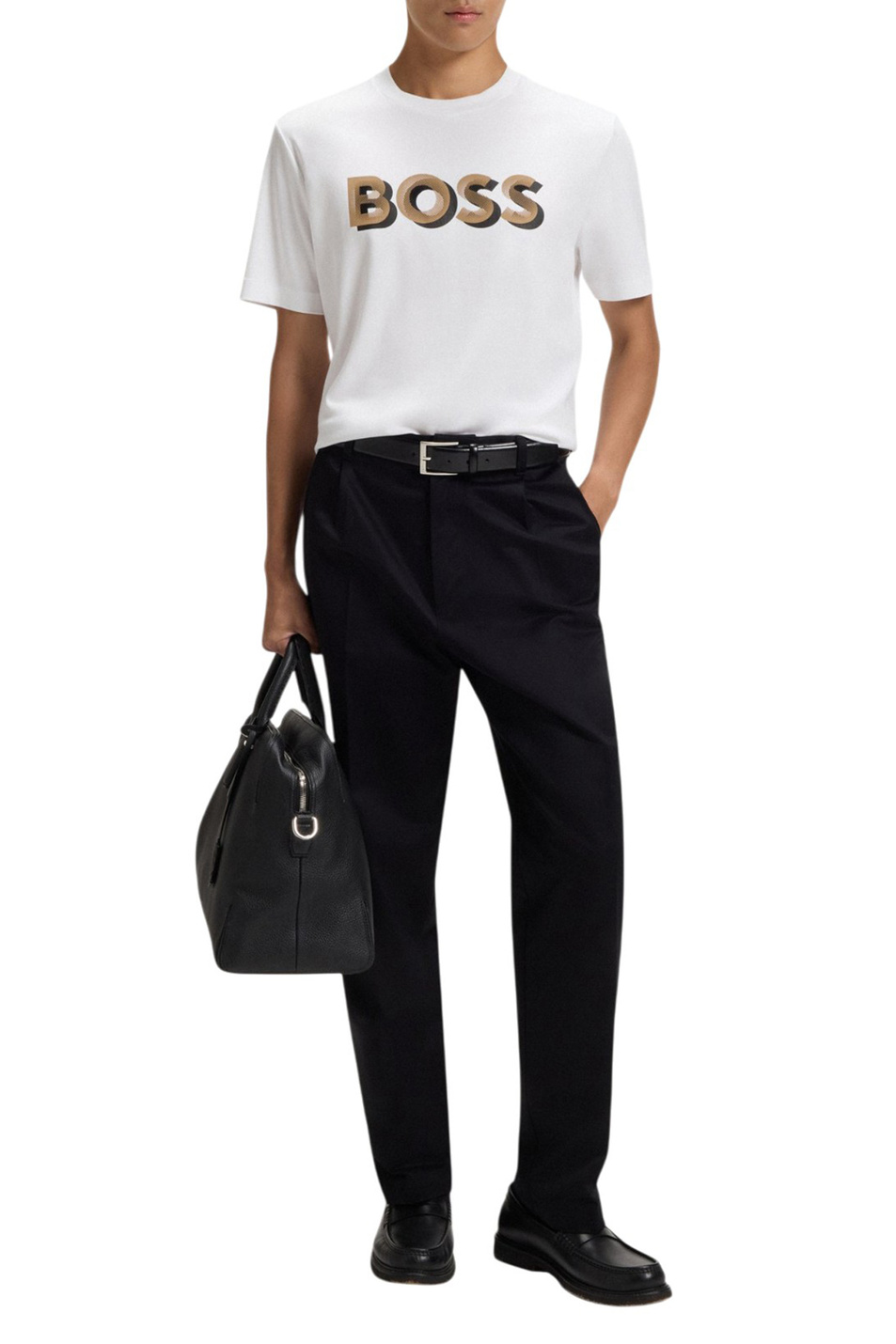 Футболка Thompson из хлопка|Основной цвет:Белый Мужской BOSS Футболка Thompson из хлопка (цвет ), артикул 50551902 | Фото 2