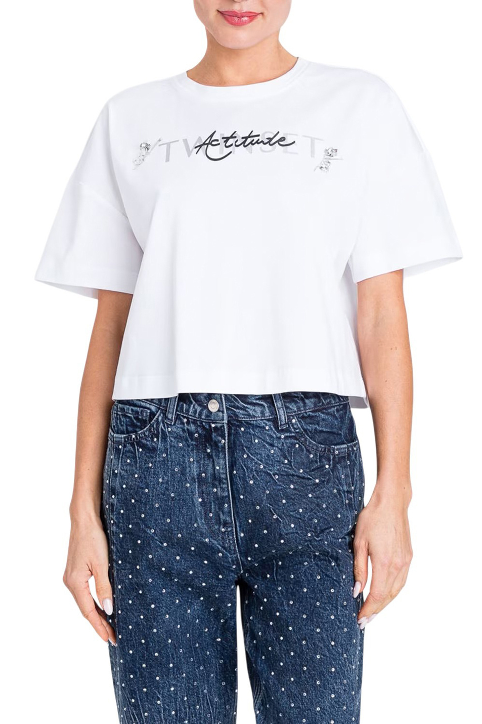 Женский TWINSET Milano Футболка с принтом (цвет ), артикул 252AP2010 | Фото 3