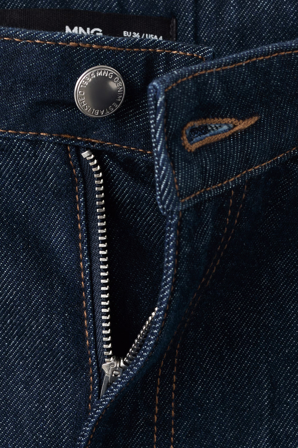 Женский Mango Шорты CAMILLA джинсовые с высокой посадкой (цвет ), артикул 27037140 | Фото 5