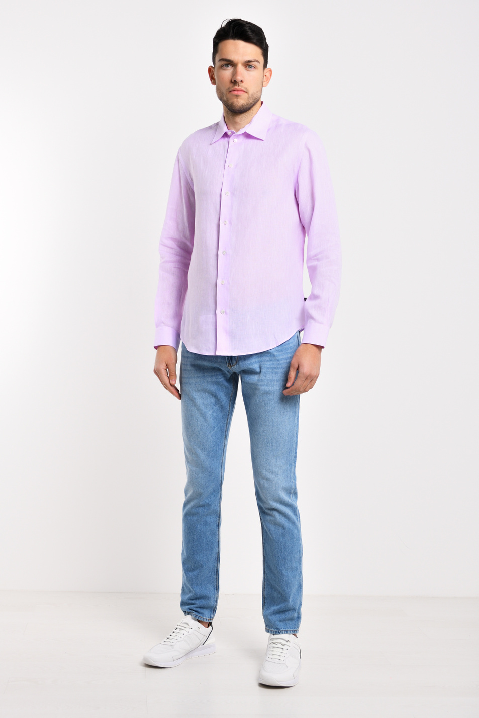 Emporio Armani Рубашка из натурального льна (цвет ), артикул 51SM0L-510F9 | Фото 3