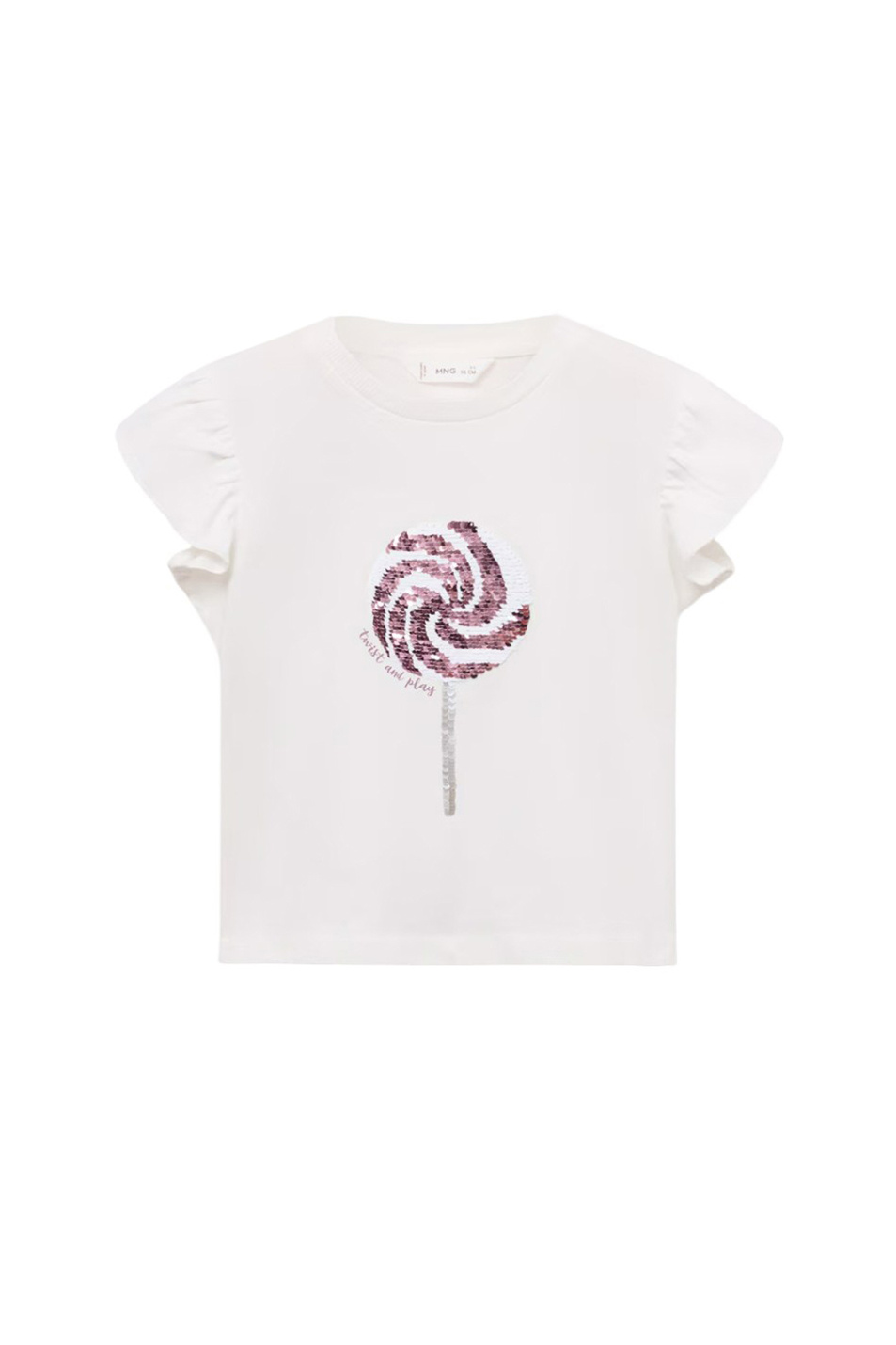 Девочкам Mango Kids Футболка CANDY из хлопка (цвет ), артикул 87006370 | Фото 1