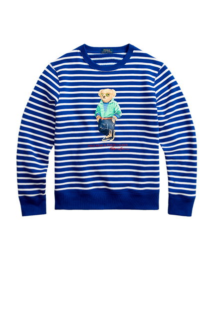 Флисовый свитшот Polo Bear|Основной цвет:Синий|Артикул:710863006001 | Фото 1