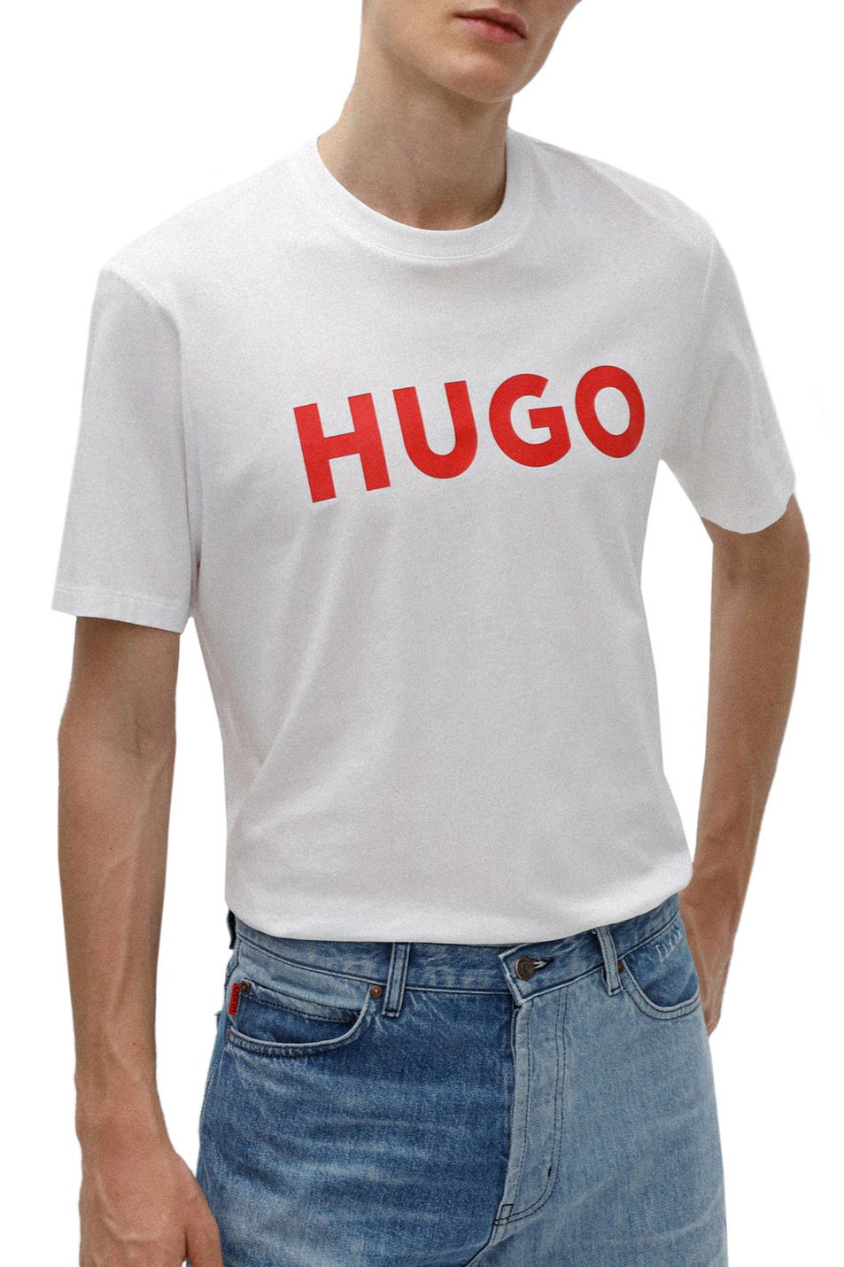 Мужской HUGO Футболка Dulivio из хлопка с логотипом (цвет ), артикул 50467556 | Фото 3