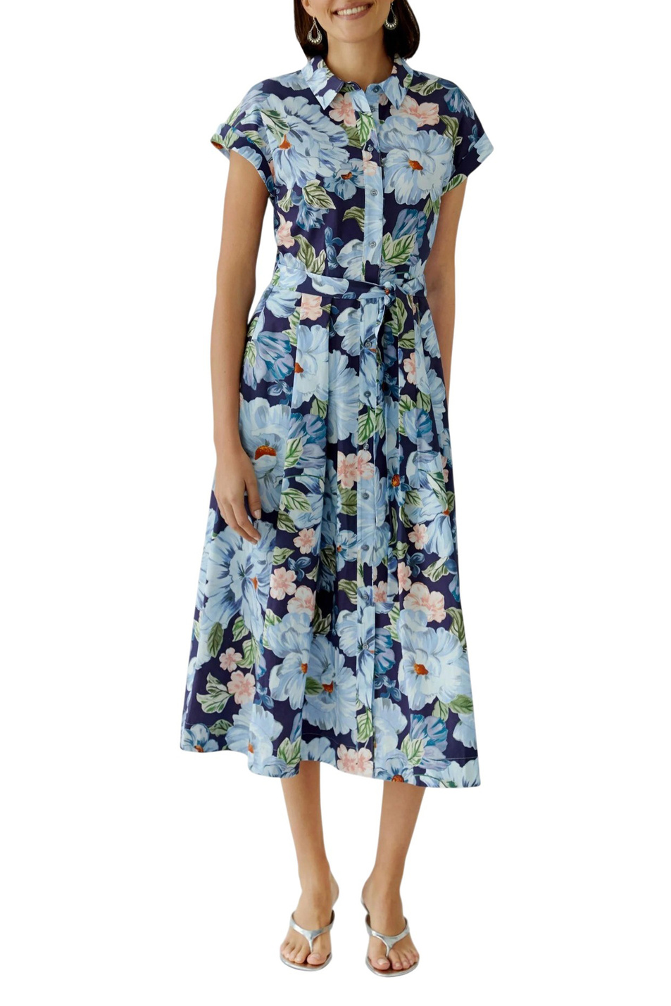 Женский OUI Платье с цветочным принтом (цвет ), артикул 97172 | Фото 3