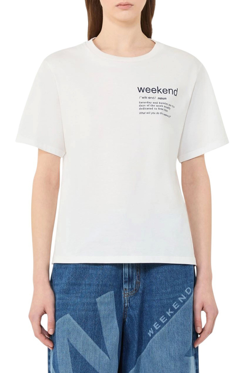 Женский Weekend Max Mara Футболка из хлопка с принтом (цвет ), артикул 2615971051 | Фото 4