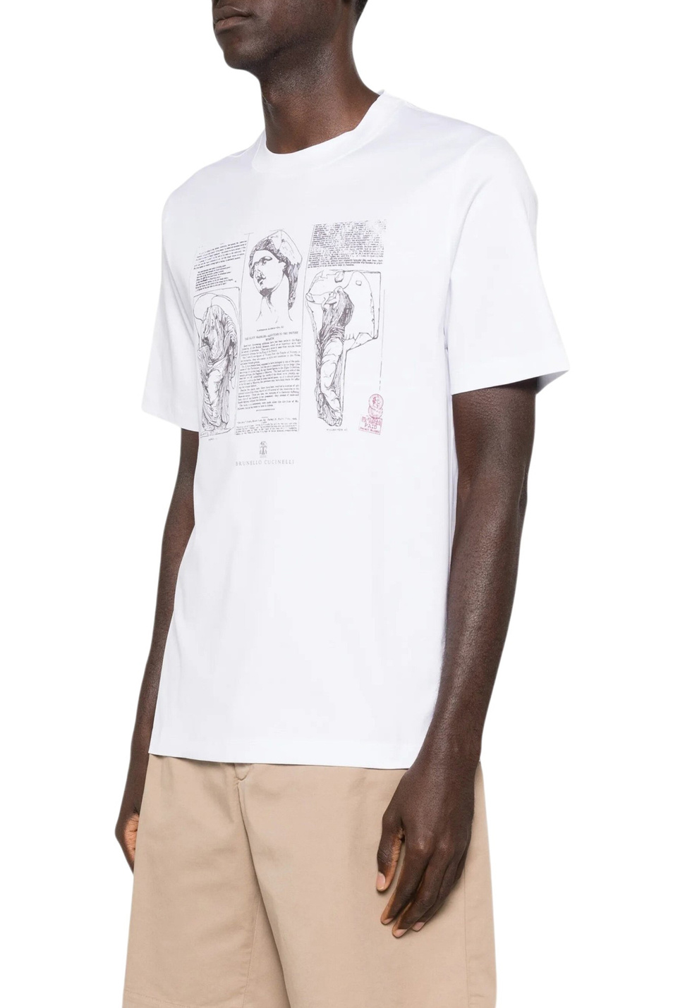 Мужской Brunello Cucinelli Футболка из хлопка с принтом (цвет ), артикул M0B138517 | Фото 4