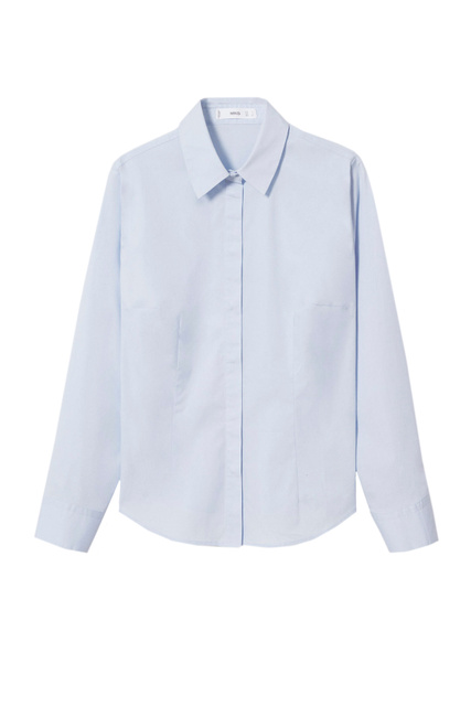 Рубашка SOFIA из смесового хлопка|Основной цвет:Голубой|Артикул:47010422 | Фото 1
