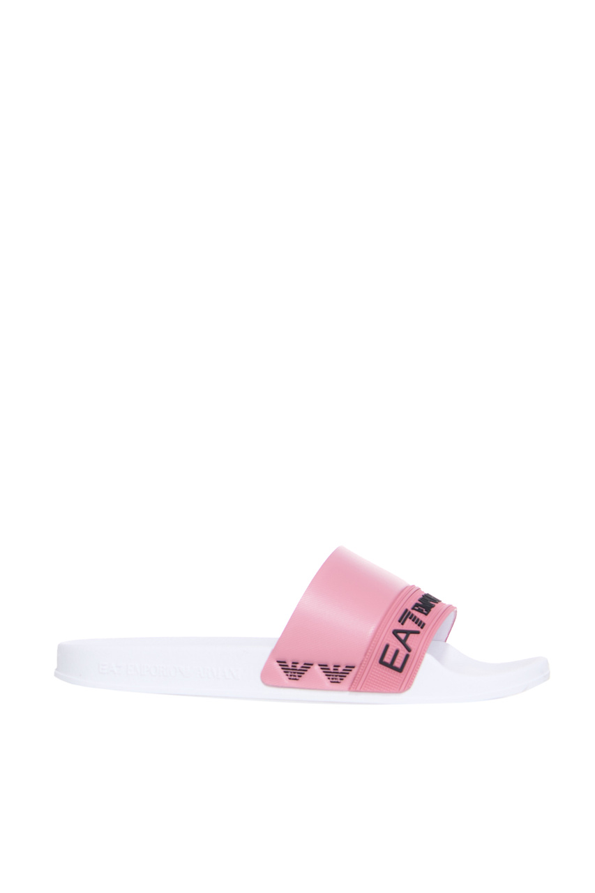 Шлепанцы с логотипом|Основной цвет:Бело-розовый|Артикул:XCP011-XK277 | Фото 1