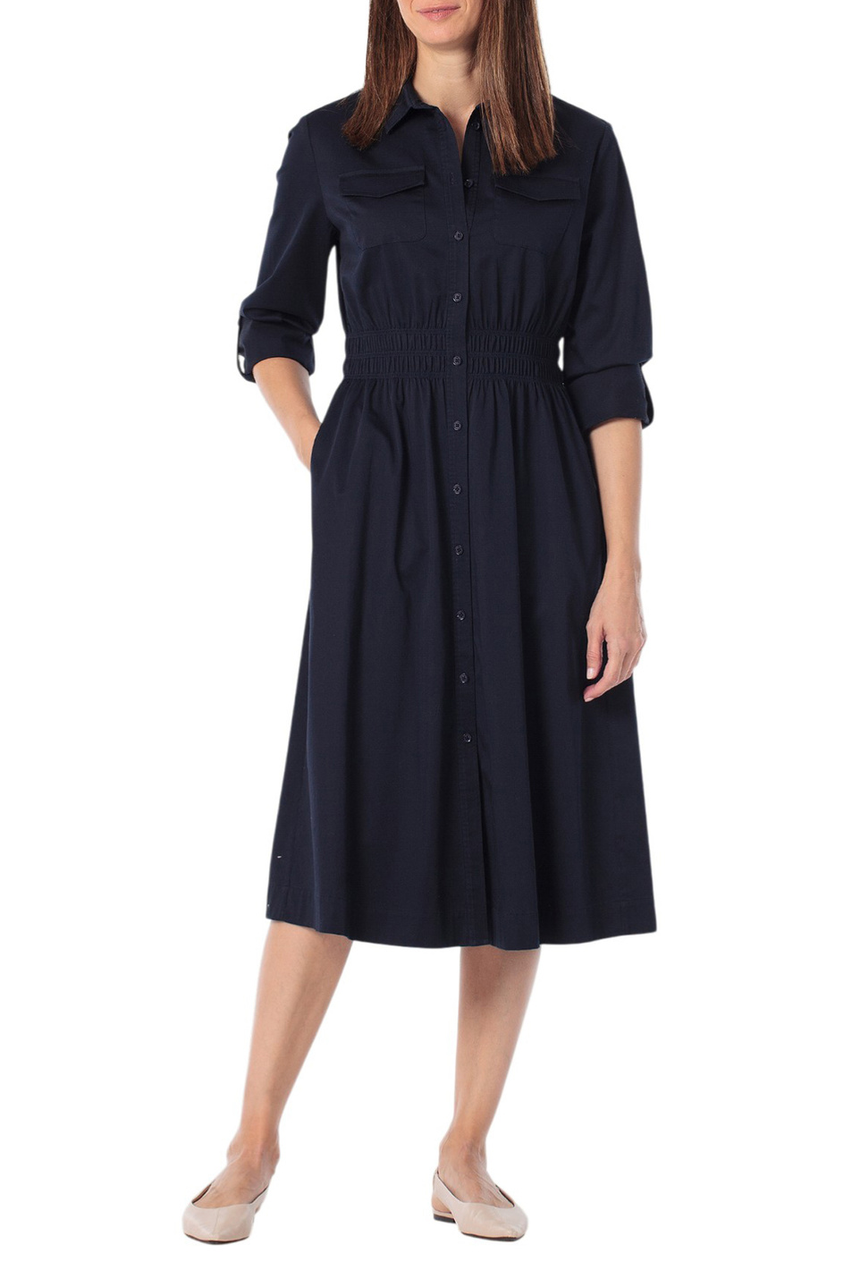 Женский Gerry Weber Платье-рубашка однотонное (цвет ), артикул N68507 | Фото 3