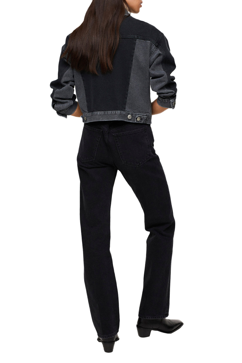 Женский Mango Укороченная джинсовая куртка IGGY (цвет ), артикул 17067741 | Фото 4
