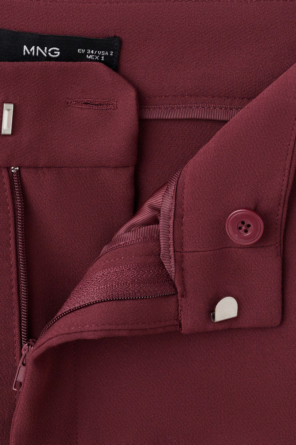 Брюки POL прямого кроя|Основной цвет:Бордовый Женский Mango Брюки POL прямого кроя (цвет ), артикул 17096743 | Фото 5