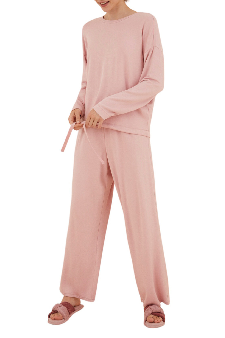 Пижама однотонная|Основной цвет:Розовый|Артикул:4756610 | Фото 1