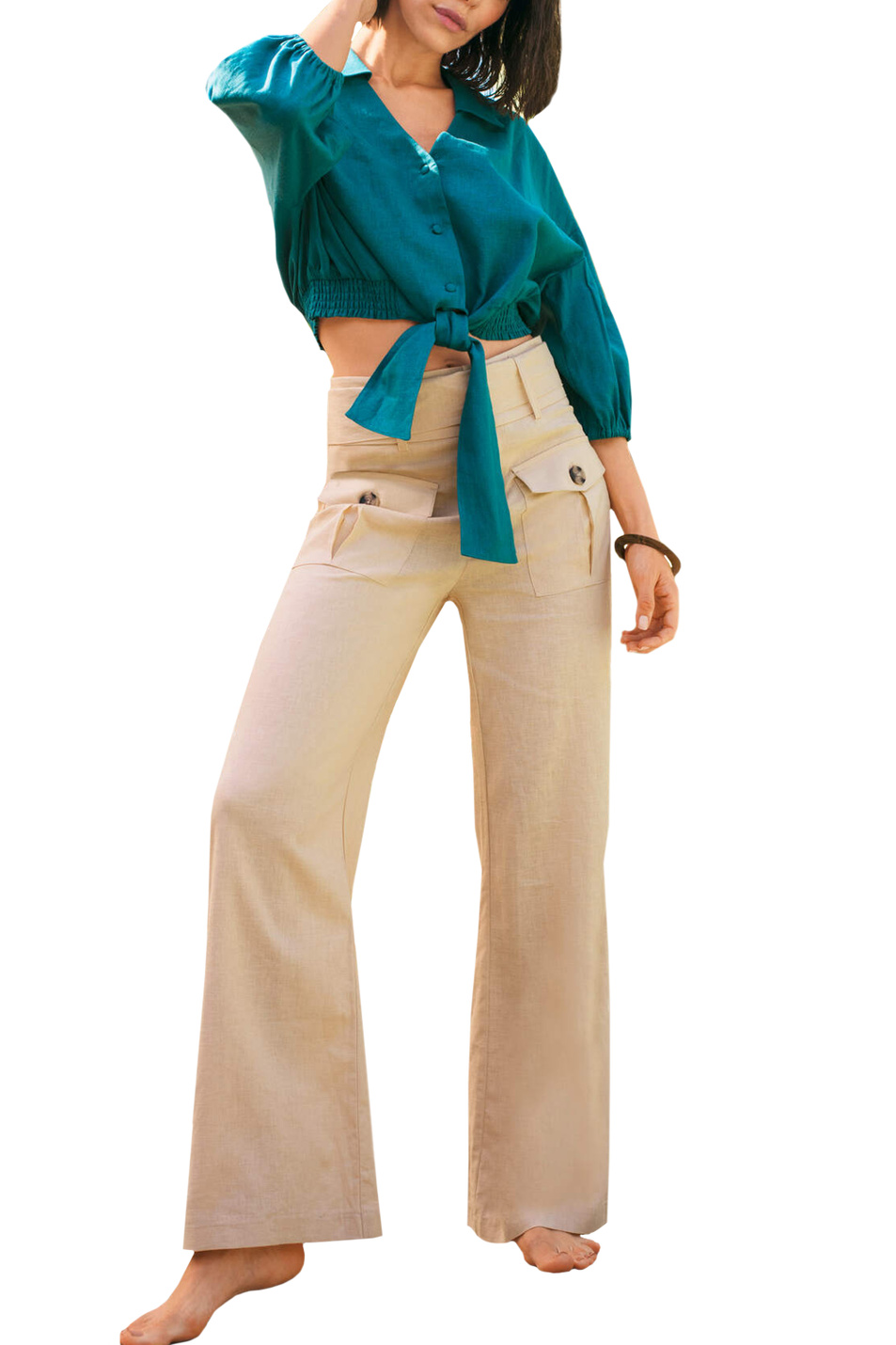 Orsay Широкие брюки с завязками на поясе (цвет ), артикул 353093 | Фото 2