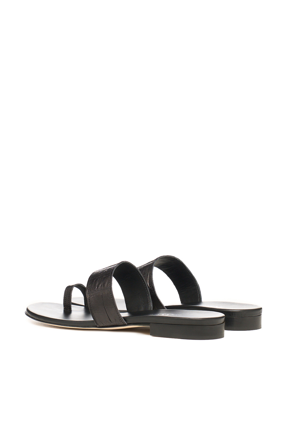 Шлепанцы из кожи крокодила|Основной цвет:Черный Женский Kiton Шлепанцы из кожи крокодила (цвет ), артикул D57813N0010209004 | Фото 3