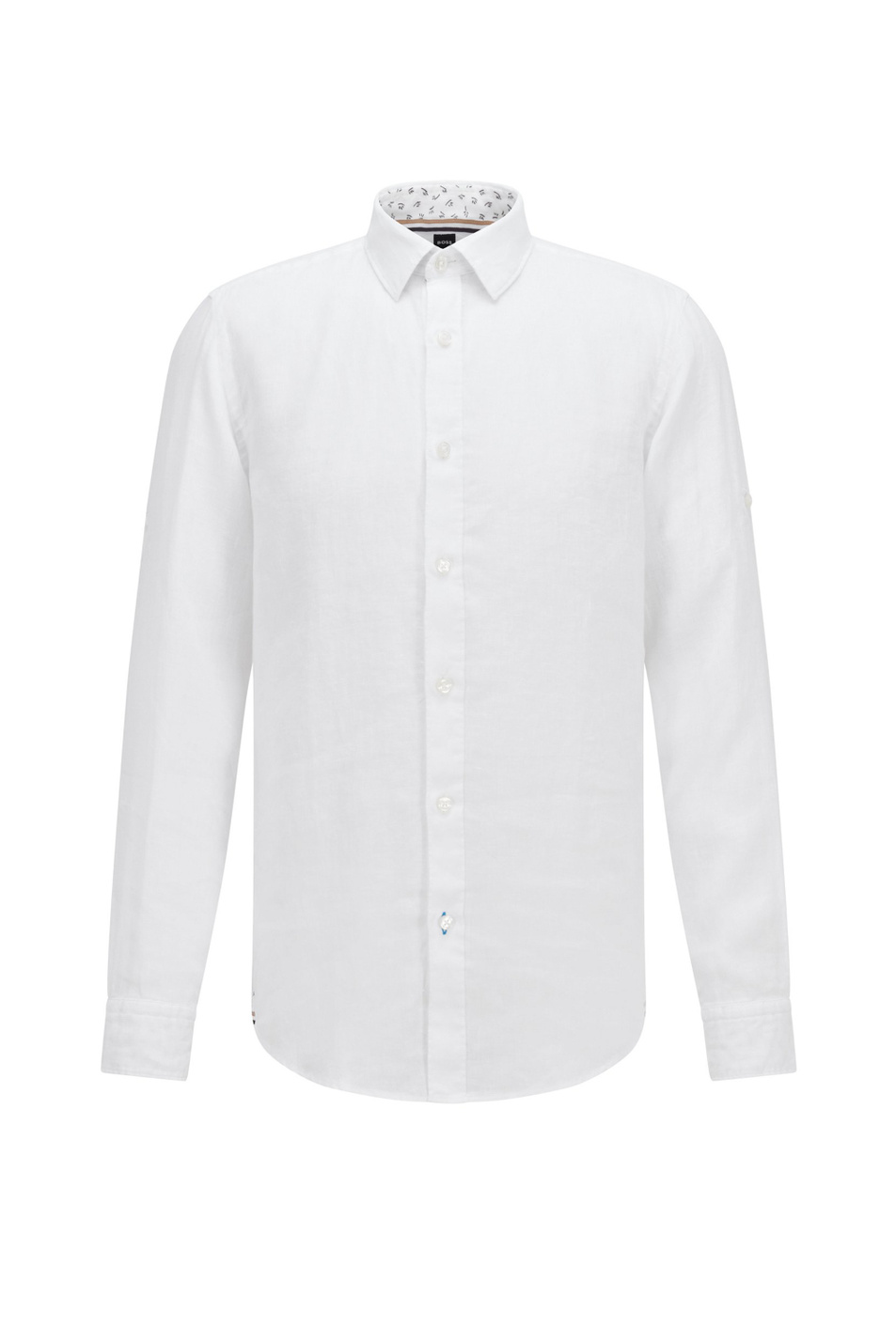 Мужской BOSS Рубашка прямого кроя из льняной ткани шамбре (цвет ), артикул 50468341 | Фото 1