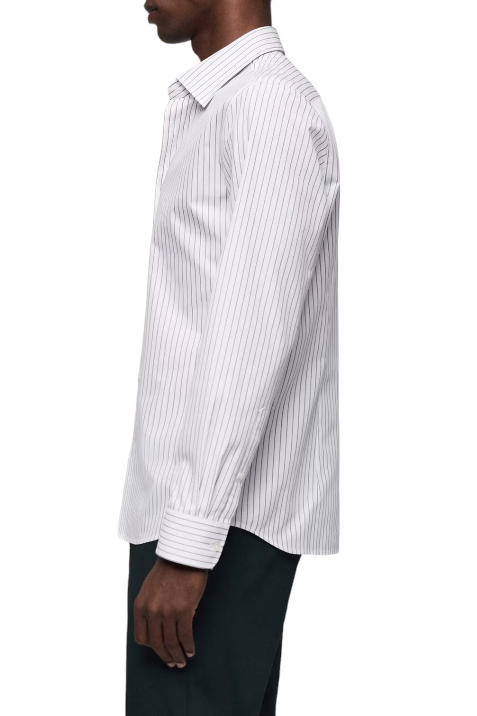 Мужской Mango Man Рубашка SANLUCAR из смесового хлопка в полоску (цвет ), артикул 67024449 | Фото 4