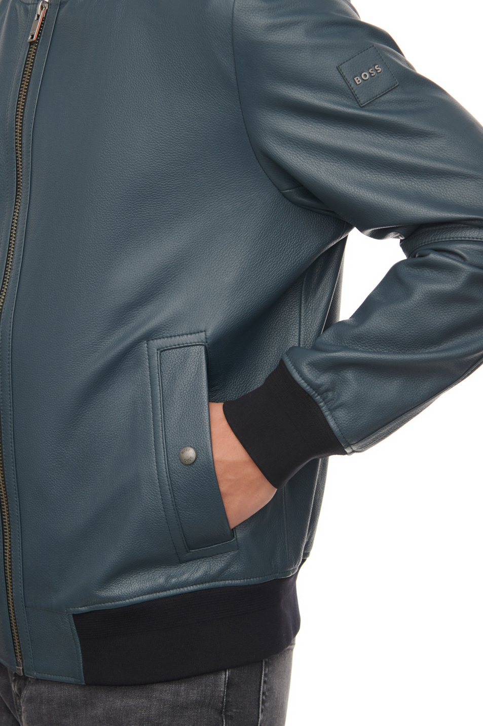 Мужской BOSS Куртка-бомбер из натуральной кожи (цвет ), артикул 50498511 | Фото 6