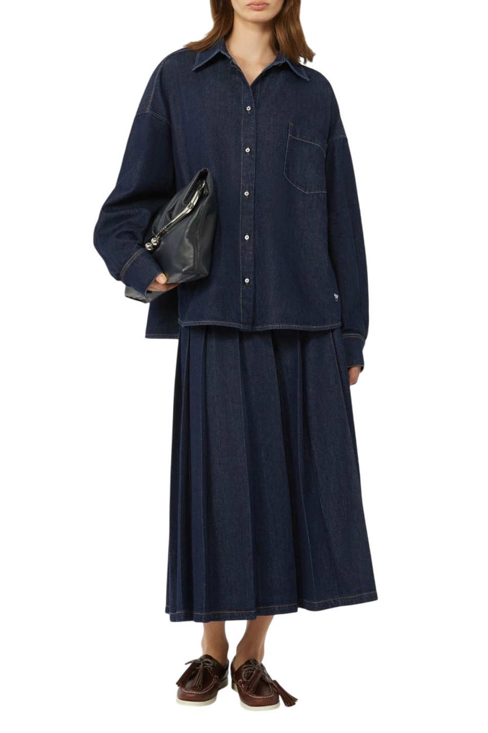 Женский Weekend Max Mara Рубашка FOGGIA джинсовая (цвет ), артикул 2615111011 | Фото 2