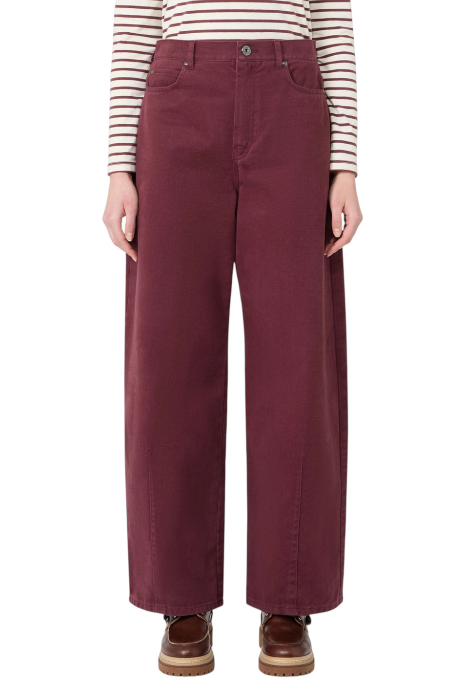 Женский Weekend Max Mara Джинсы ORDINE из хлопка (цвет ), артикул 2625136072 | Фото 3
