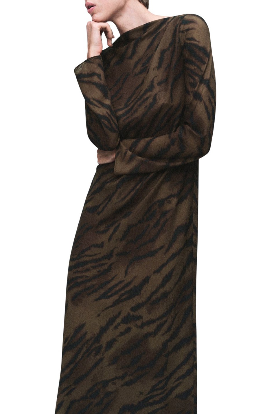 Женский Mango Платье GRETA2 с анималистичным принтом (цвет ), артикул 17058292 | Фото 3