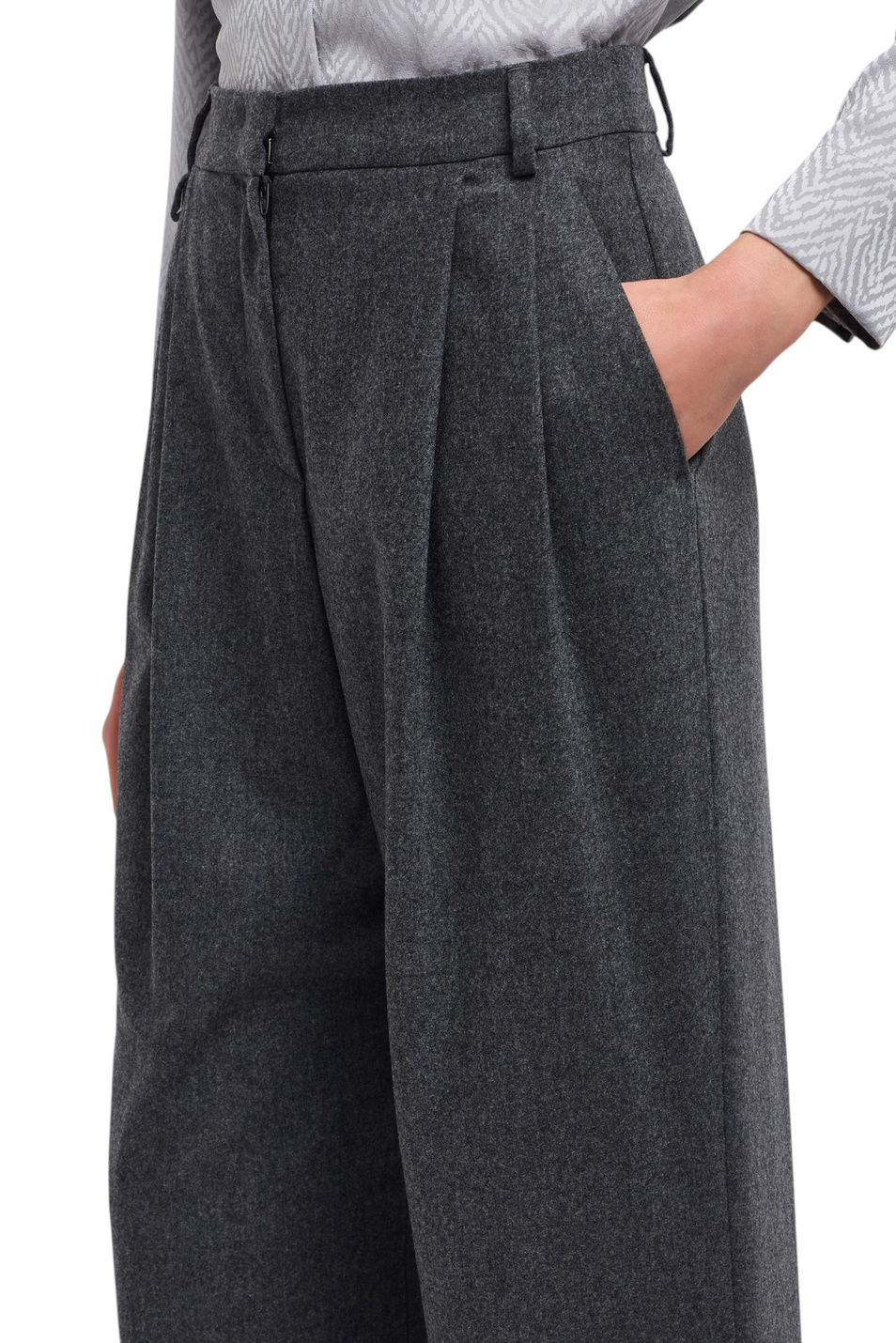 Женский Emporio Armani Брюки из смесовой шерсти (цвет ), артикул EW002215-TE10537 | Фото 5