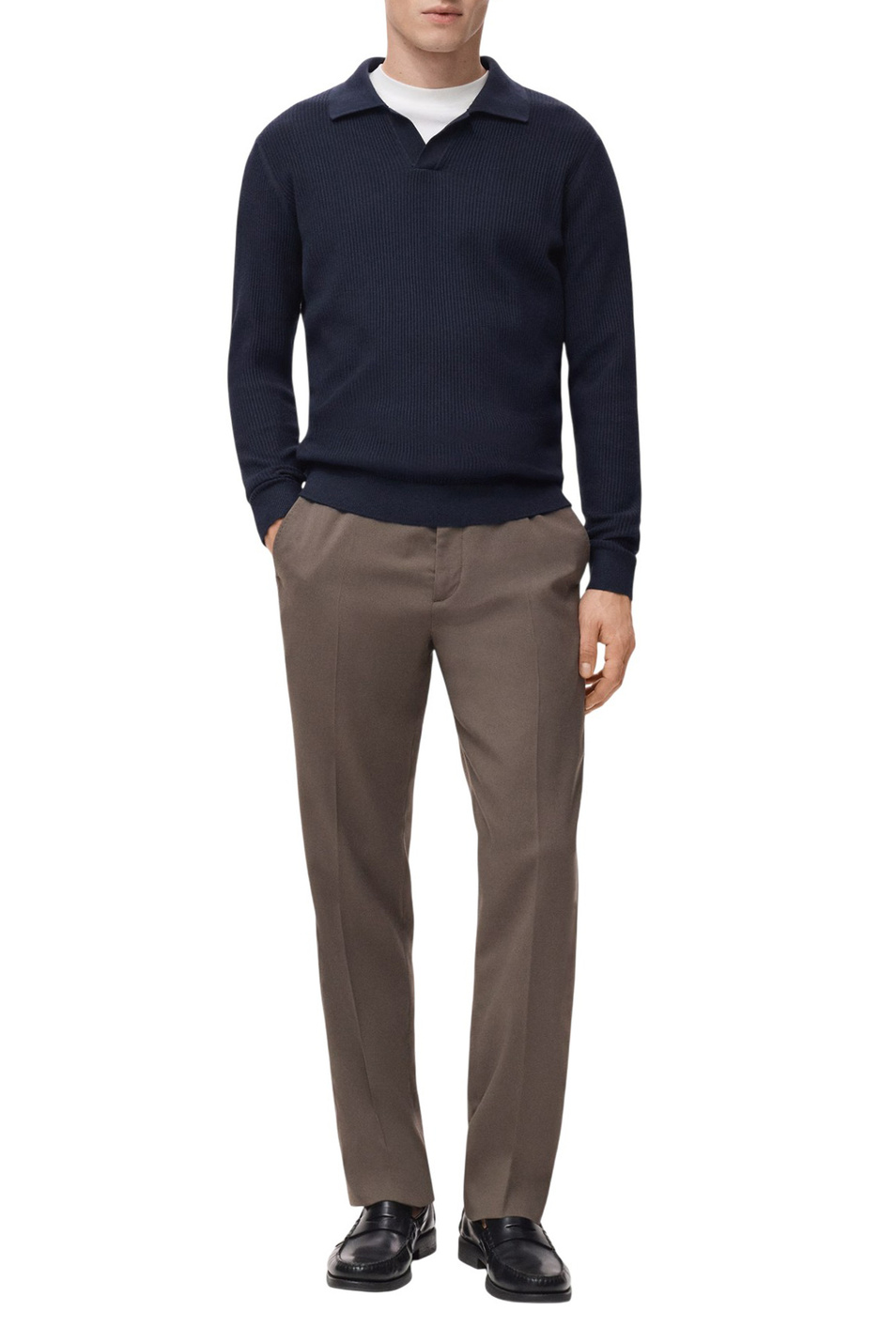 Мужской Mango Man Джемпер-поло ANTIGUAS из смесового хлопка (цвет ), артикул 27051282 | Фото 2