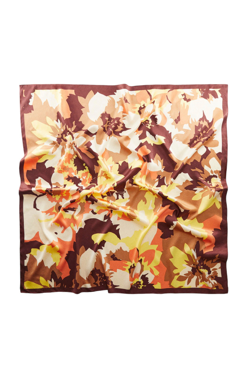 Платок SIDRA с принтом|Основной цвет:Разноцветный|Артикул:57034015 | Фото 1