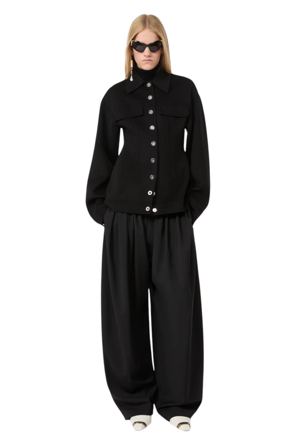 Брюки ZORRO из шерсти|Основной цвет:Черный Женский Sportmax Брюки ZORRO из шерсти (цвет ), артикул 2622136031 | Фото 2