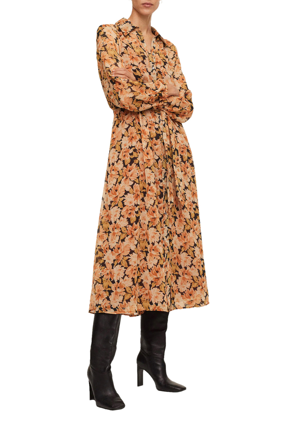 Женский Mango Платье-рубашка PINKIE с цветочным принтом (цвет ), артикул 17027757 | Фото 2