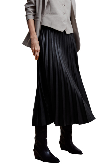 Mango Плиссированная юбка LONG из искусственной кожи ( цвет), артикул 47032003 | Фото 3