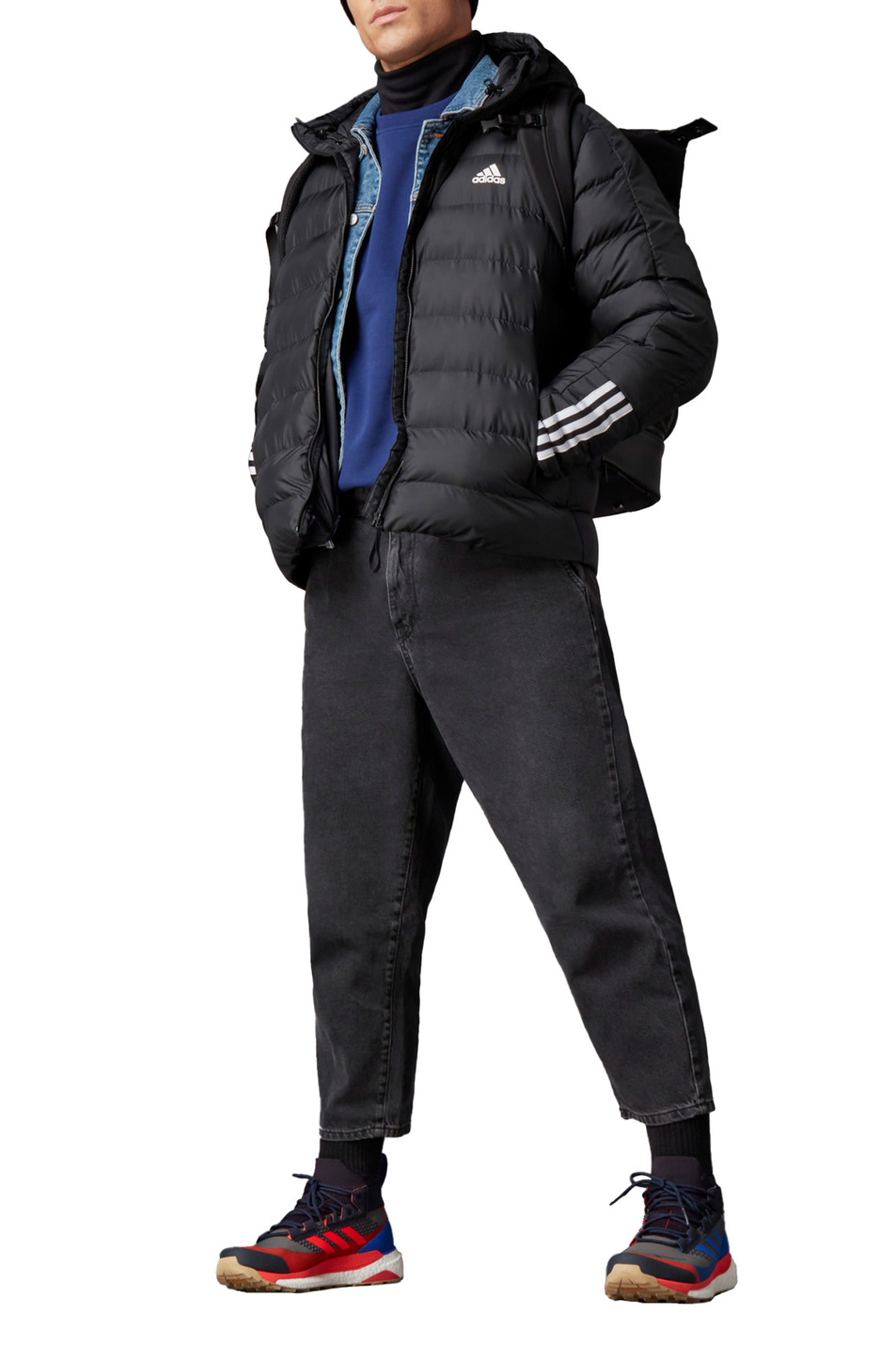 Мужской Adidas Стеганая куртка с капюшоном Itavic 3-Stripes (цвет ), артикул GT1674 | Фото 2