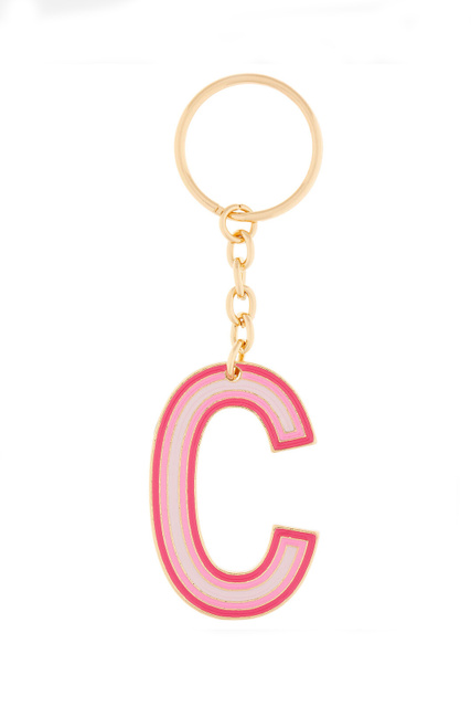Брелок для ключей в виде буквы «C »|Основной цвет:Розовый|Артикул:899346 | Фото 1