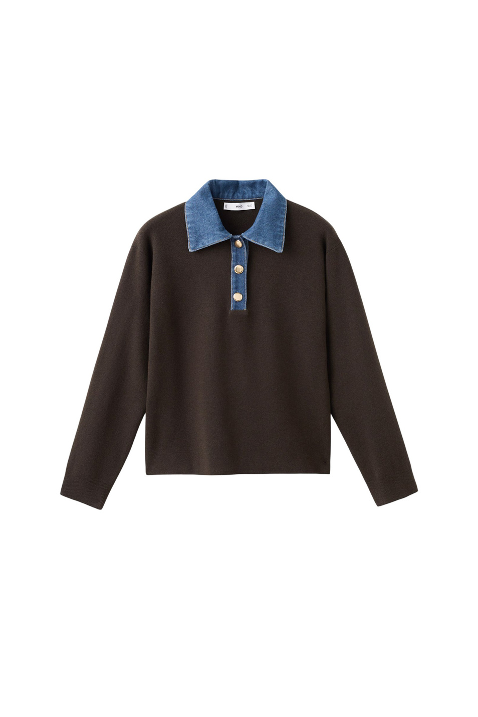 Женский Mango Джемпер-поло ABRIL из смесовой вискозы (цвет ), артикул 27051264 | Фото 1