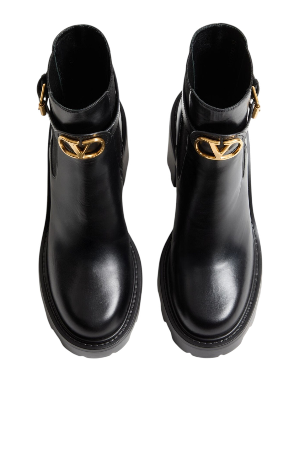 Ботильоны VLogo Signature из натуральной кожи|Основной цвет:Черный Женский Valentino Ботильоны VLogo Signature из натуральной кожи (цвет ), артикул 9W2S0KY9BEK | Фото 4