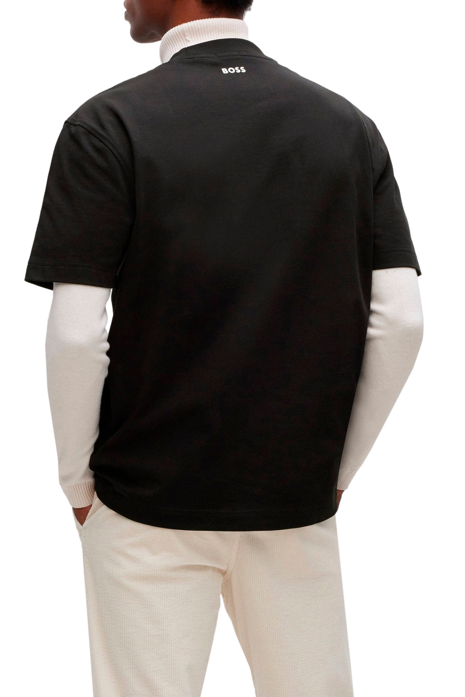 Мужской BOSS Футболка свободного кроя из натурального хлопка (цвет ), артикул 50479928 | Фото 4