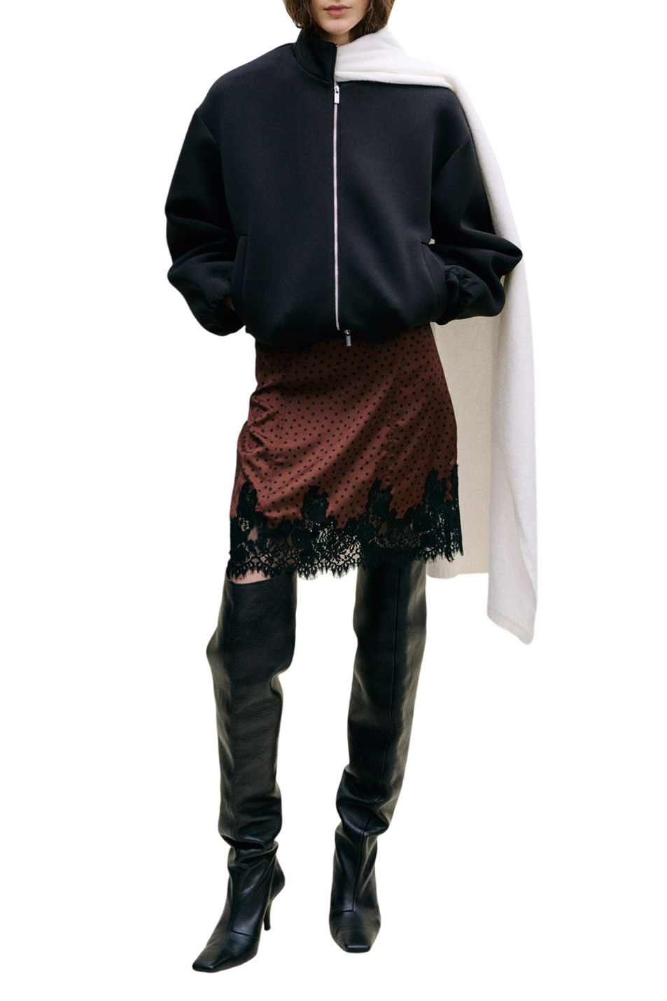 Женский Mango Юбка DOTY с кружевом (цвет ), артикул 27074098 | Фото 2