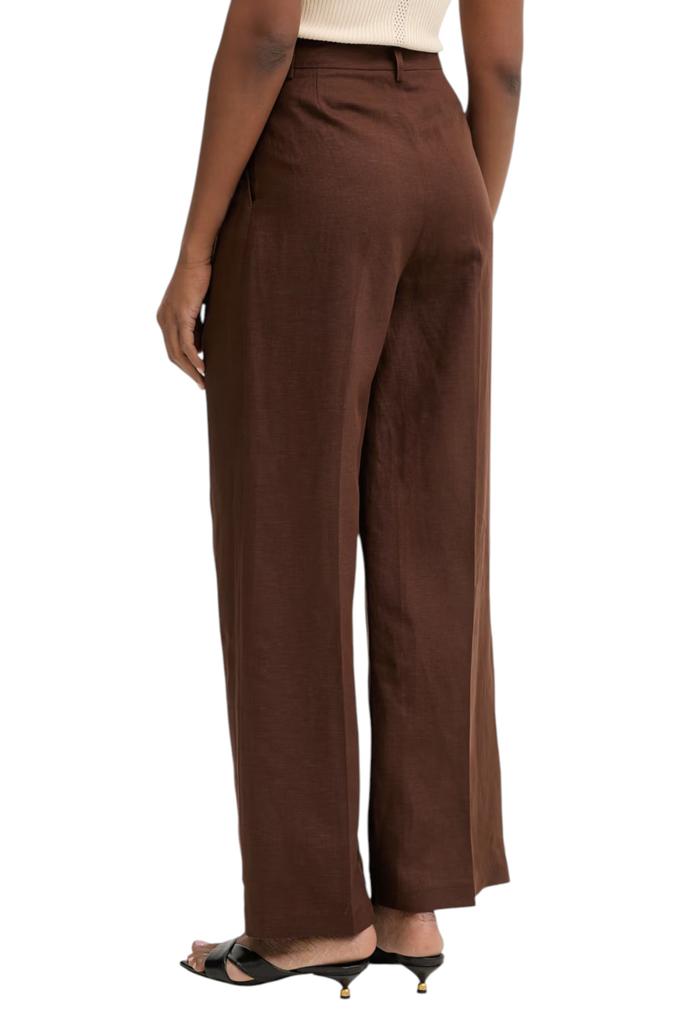 Женский TWINSET Milano Брюки-палаццо из смесового льна (цвет ), артикул 261AP2324 | Фото 5