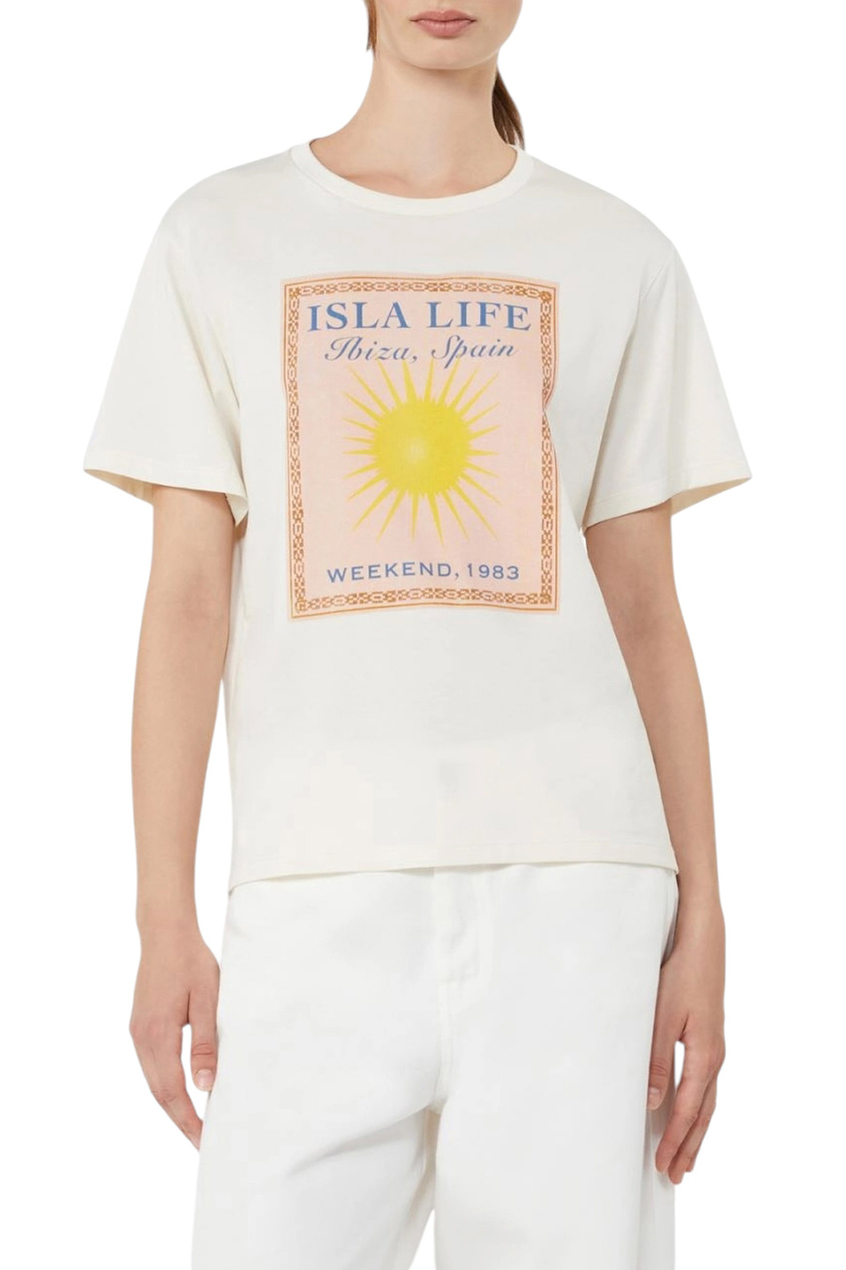 Женский Weekend Max Mara Футболка PANTERA из хлопка (цвет ), артикул 2615971032 | Фото 3