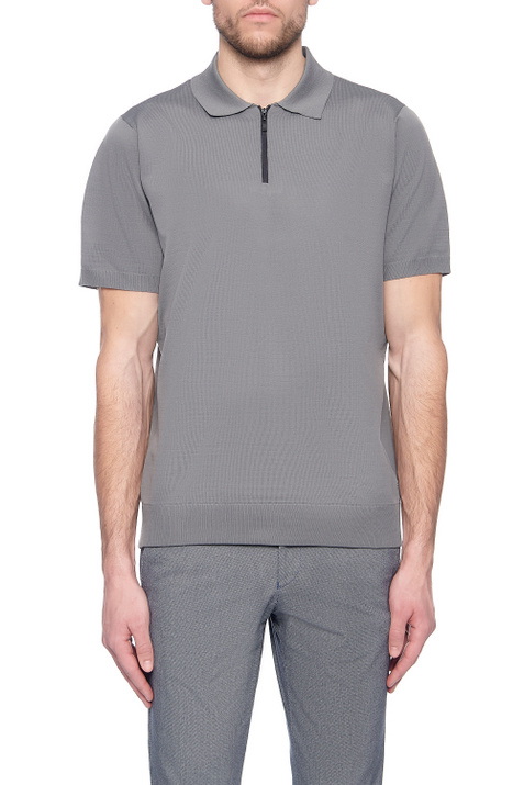 Drykorn Трикотажная футболка поло AMIRO с застежкой-молнией (Серый цвет), артикул 420025-48757 | Фото 1