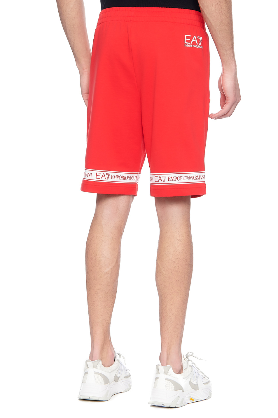 EA7 Спортивные шорты из хлопкового джерси с логотипом (цвет ), артикул 3KPS56-PJ05Z | Фото 4